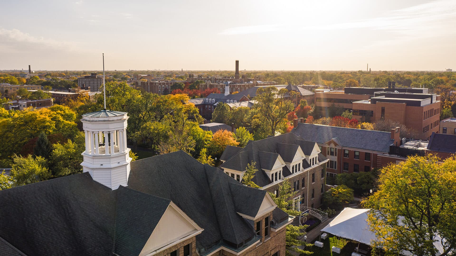 North Park University campus aerial view